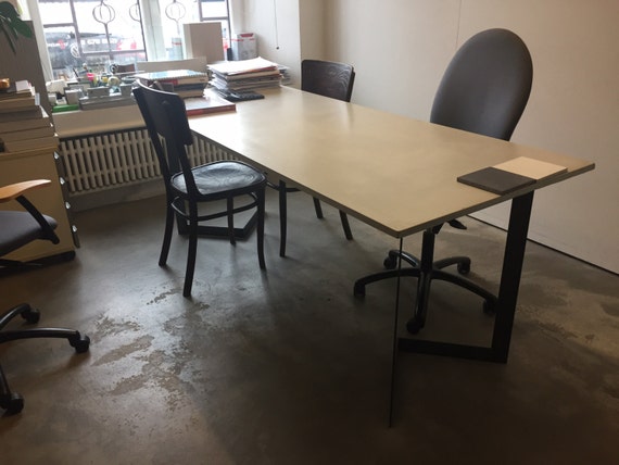 Handmade Office Table Concrete Tables Countertops Steel Etsy