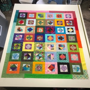 Unfertiges Scrappy Quilt Top