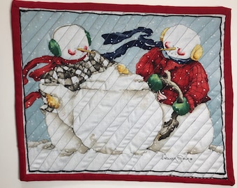 Set of 6 Holiday Snowman Placemats