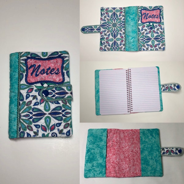 Embroidered notebook cover