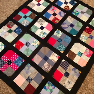 Unfertiges Scrappy Quilt Top