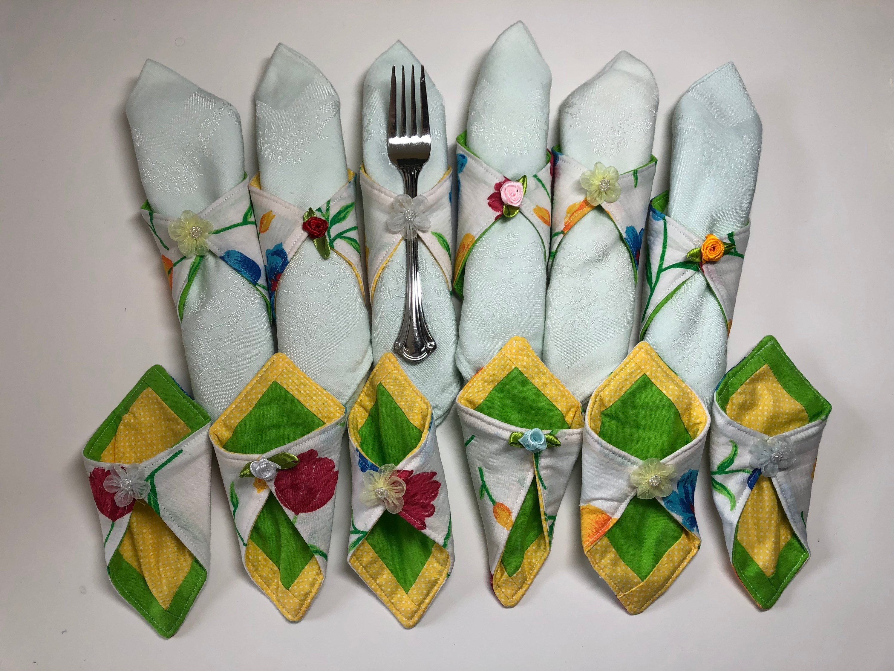 Springtime Napkin Rings set of 12 Etsy UK