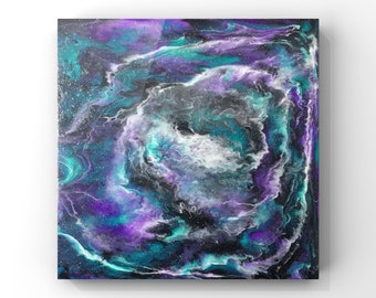 12 x 12 Galactic Glow in the Dark Space Art