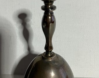Antique Christofle France Silver Bell Signed French Metal Art MUST SEE