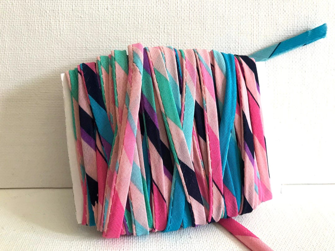 Vintage Ric Rac Trim Fringe Piping Sewing Rayon Fabric Textile Pink ...