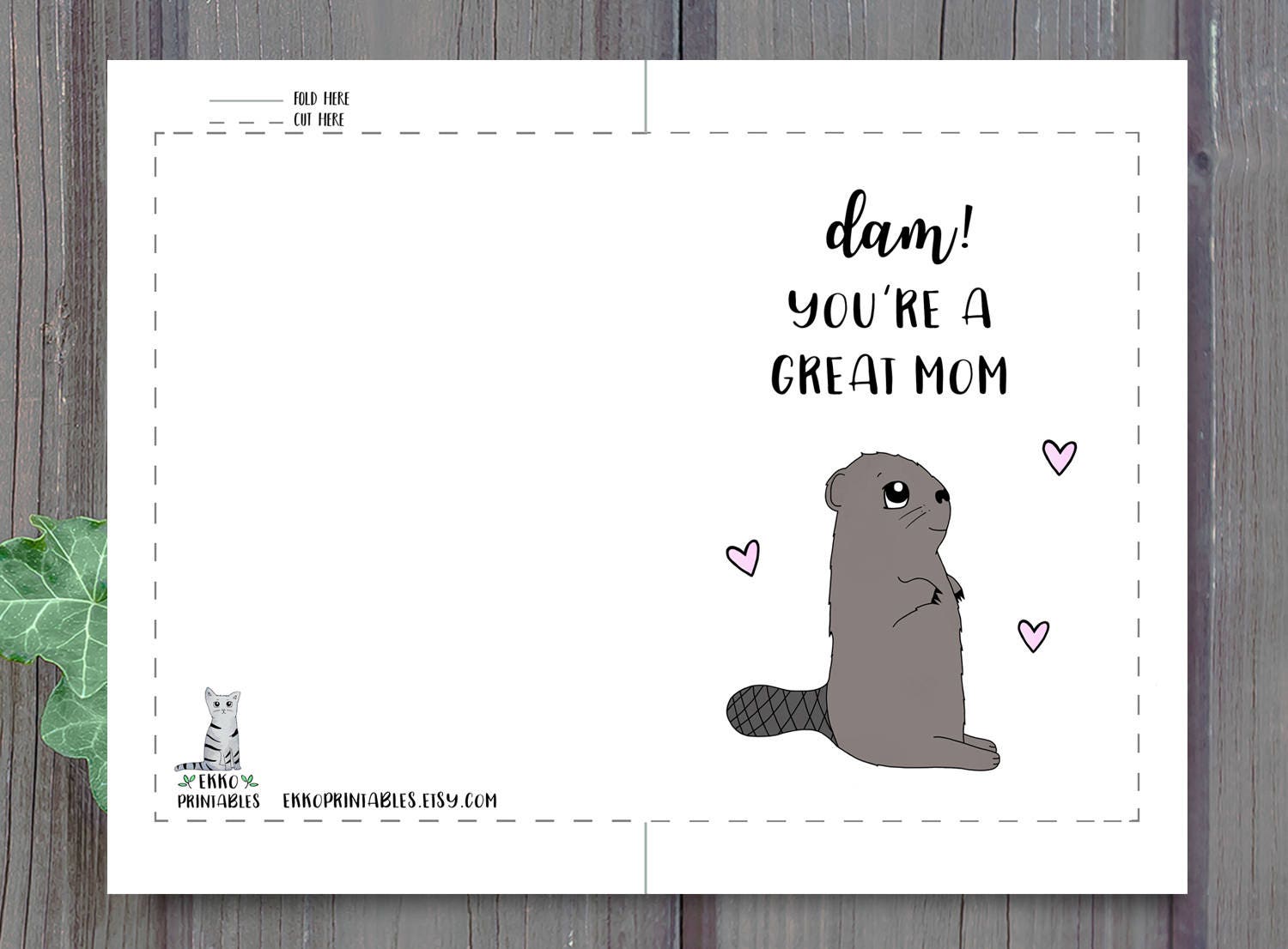 DIGITAL DOWNLOAD Funny Mom Birthday Card Printable Mothers | Etsy