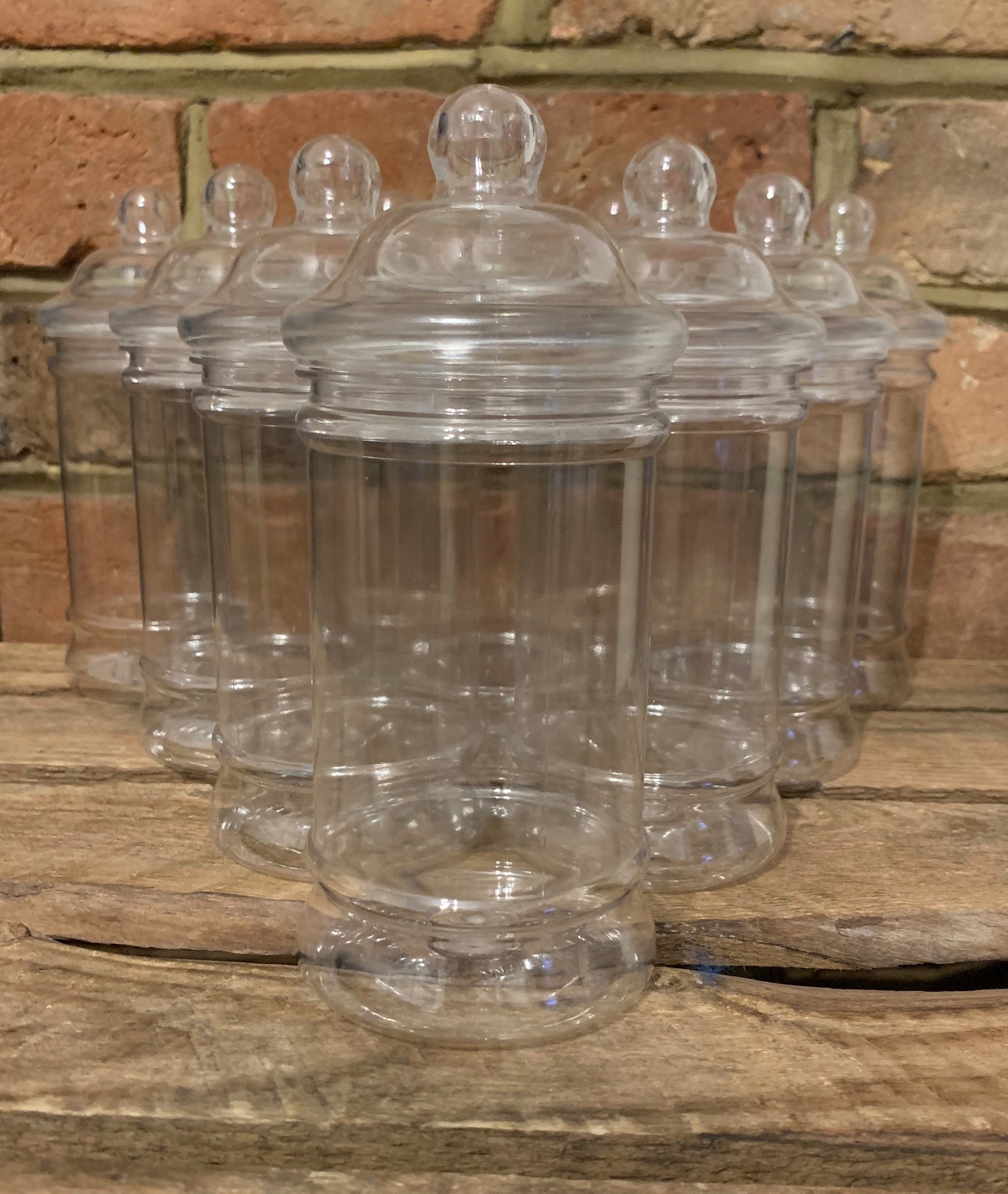 Empty Plastic Sweet/storage/treat Jars With Lid 500ml Reusable Etsy UK