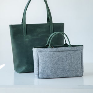 Insert de rangement pour sac Insert en feutre pour sac fourre-tout Insert de sac personnalisé Organiseur de sac Organisateur de sac fourre-tout Sac de rangement en feutre Sac de rangement en cuir