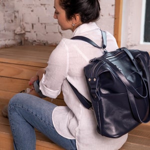 Convertible Backpack Purse Convertible Backpack Crossbody Convertible Bag Convertible Leather Tote Black Backpack Purse Crossbody Purse Etsy UK
