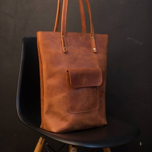 Handmade leather bag tote for women, black leather bag,genuine brown leather handbag, amazing tote bag black leather