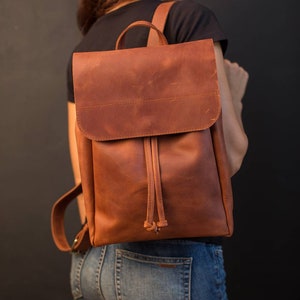 Mochila de couro, Mochila de couro feminina, Mochila de couro marrom, Mochila para câmera, Mochila vintage, Mochila de couro, Mochila para laptop
