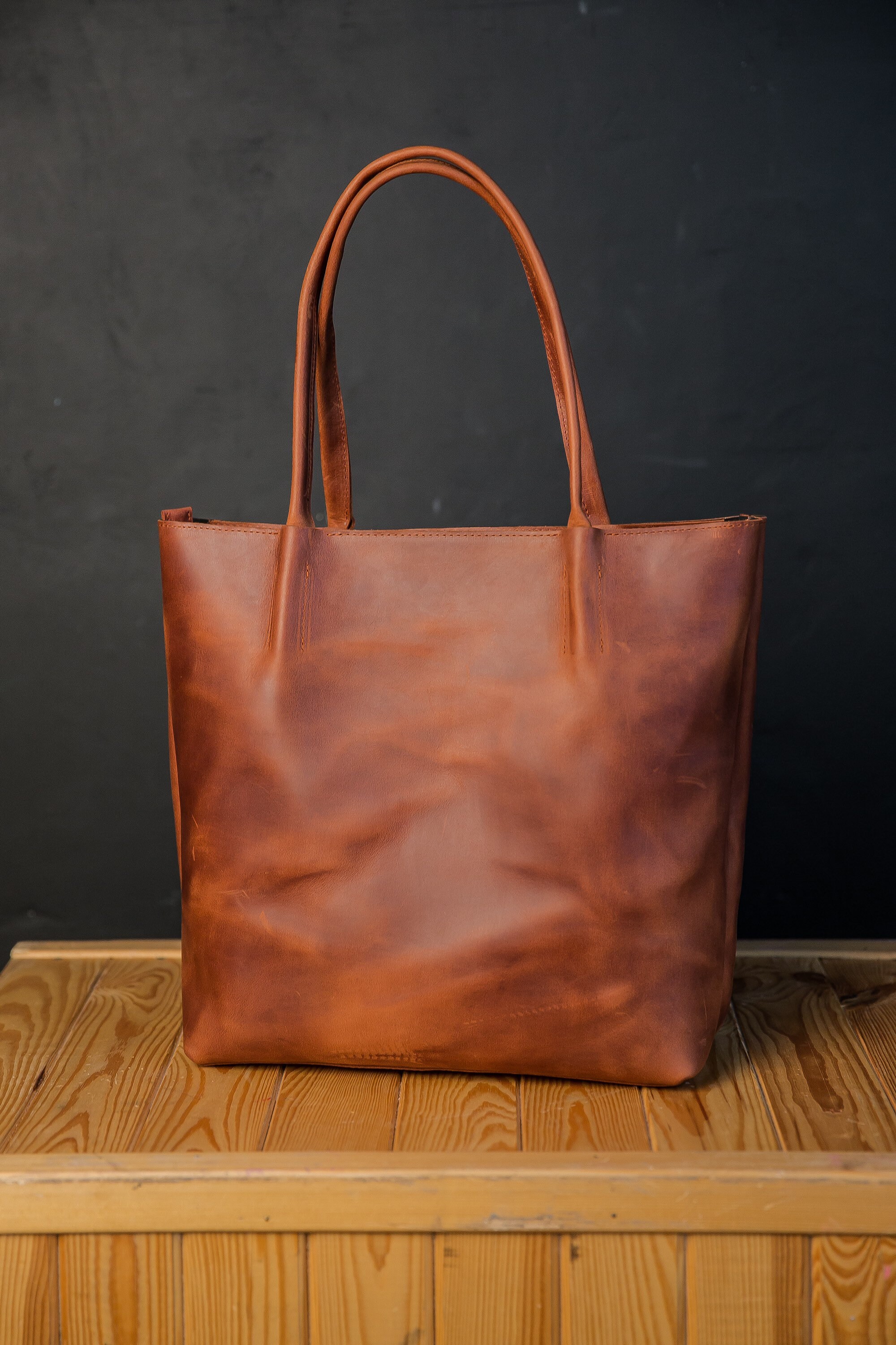 Brown Tote Leather Laptop Tote Bag Women Tote With Laptop Etsy