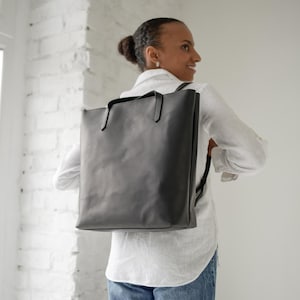 Extra großer, wandelbarer Rucksack, Lederrucksack, Ledertasche für Frauen, Lederrucksack, Laptoptasche, Kamerarucksack, Laptoptasche