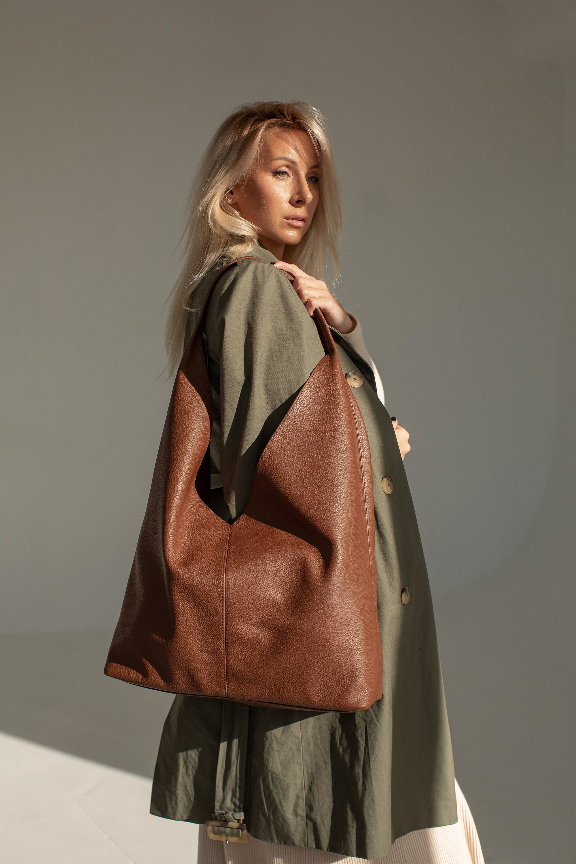 BOHO BAG LEATHER Leather boho bag, bohemian bag, boho tote, women boho tote bag, everyday leather bag, women bohemian tote bag, hippie bag