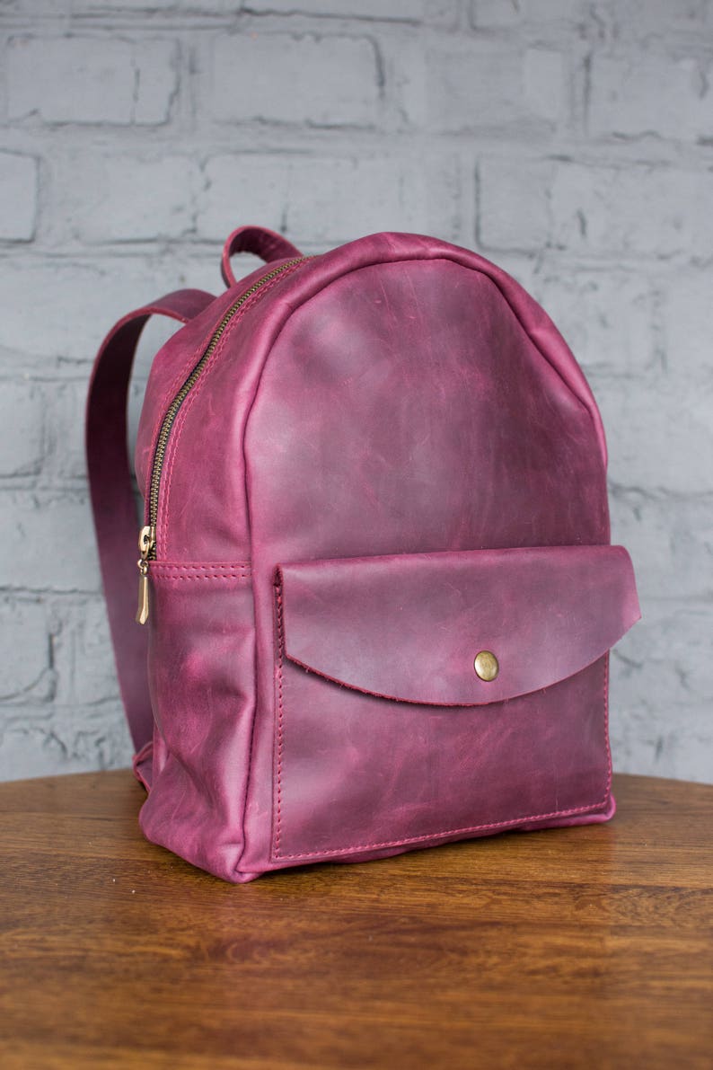 Leather Backpack Women Vintage Rucksack Women's Etsy