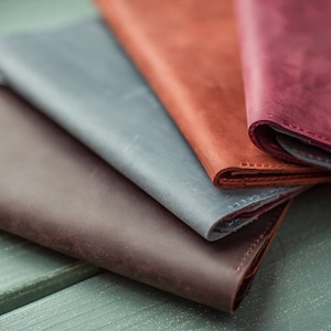 Cartera de cuero, billetera larga de cuero, billetera marrón, organizador de pasaporte, billetera de cuero hombre, tarjetero de cuero, billetera de teléfono, billetera mujer imagen 5