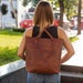 Brown convertible backpack purse, convertible tote bag, convertible leather tote, leather backpack women, brown leather tote, laptop bag