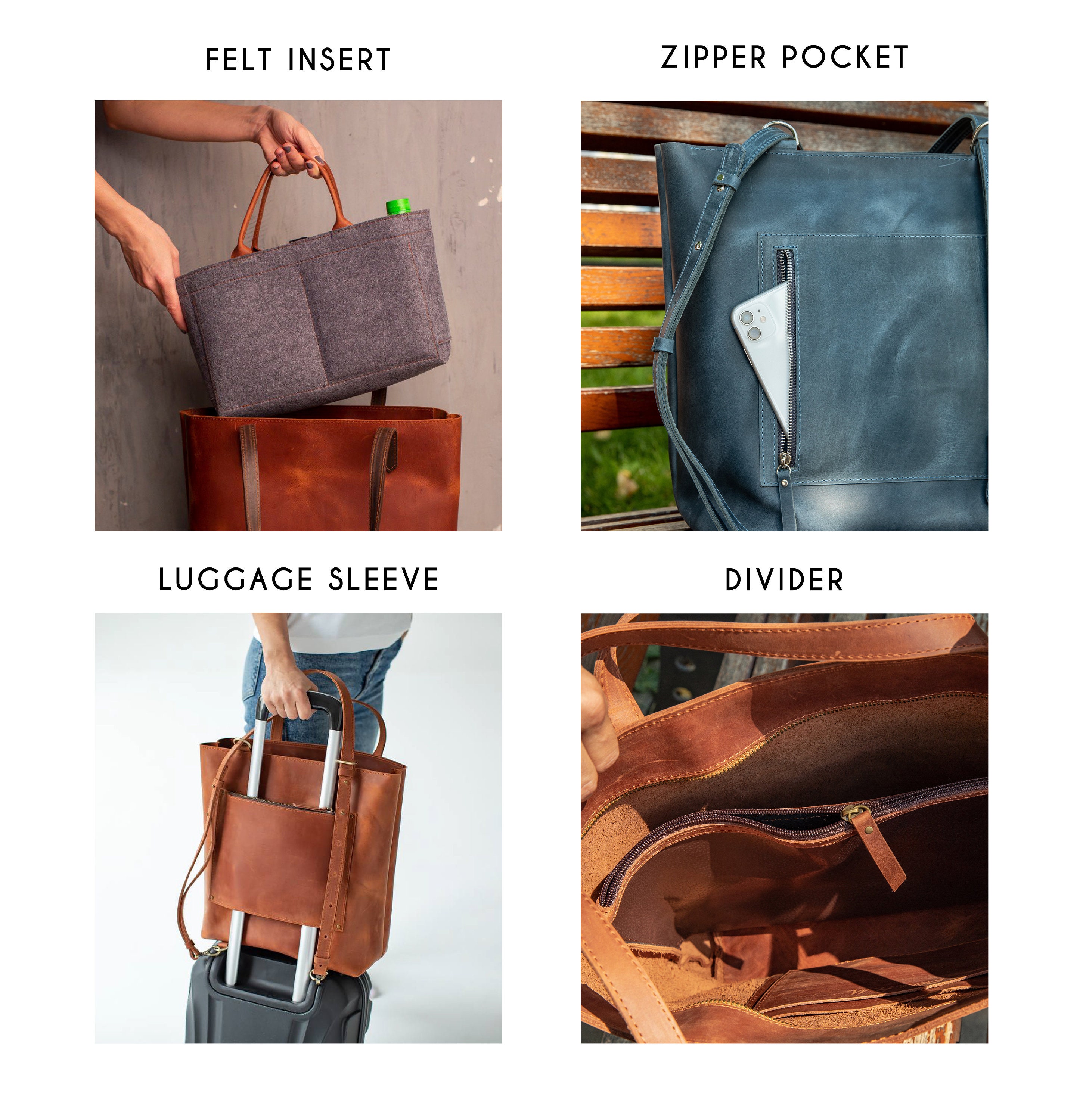Extra Large Leather Convertible Backpack Purse: 15