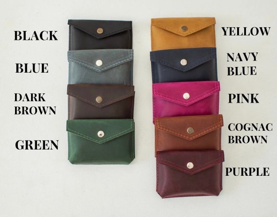 EMMA／SLIM LONG CARD HOLDER／BLUE／LEATHER（Bifold Long