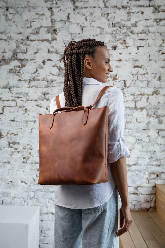 Leather Bucket Bag Leather Backpack Purse Leather Bag -  Israel