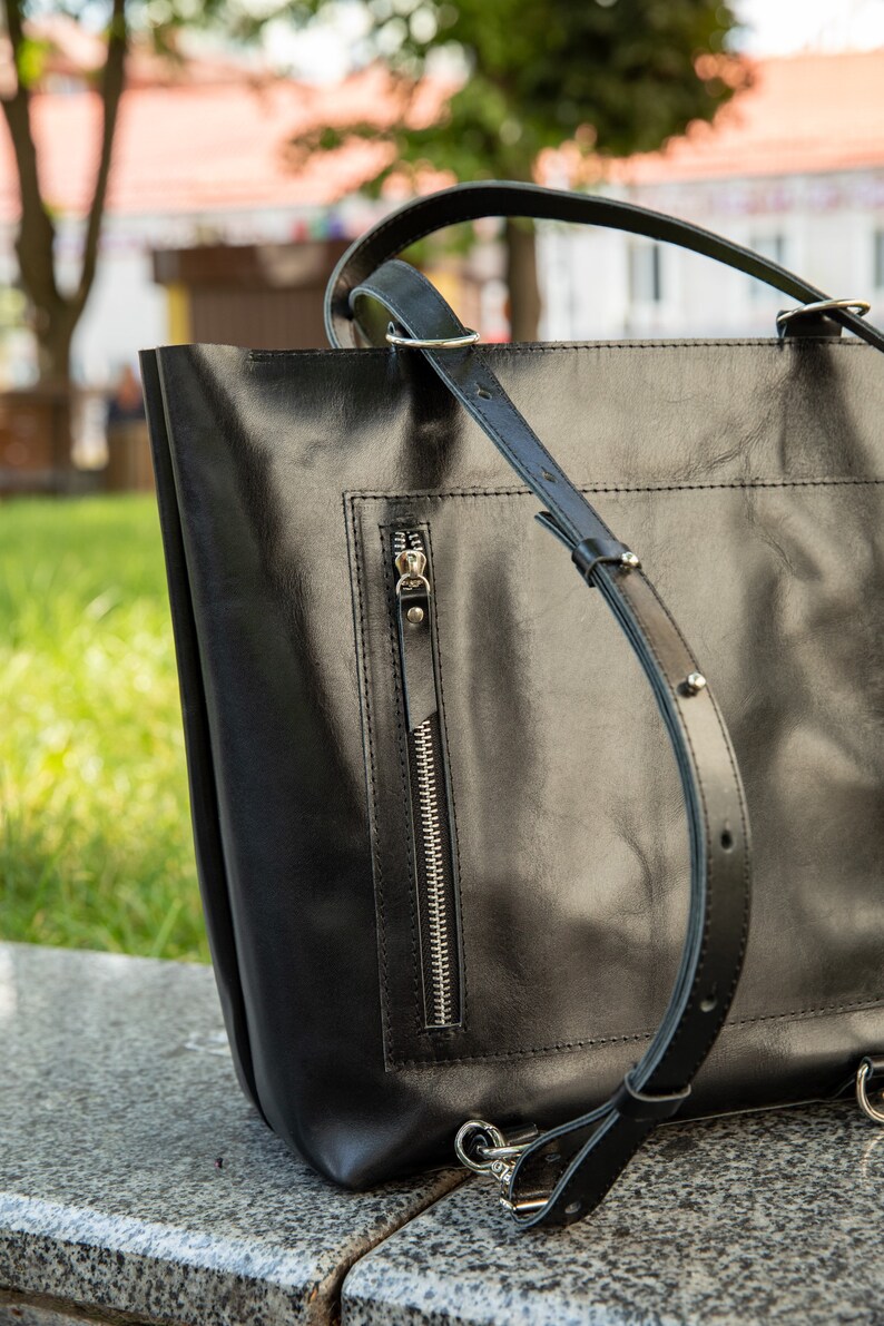 Leather Convertible Backpack Convertible Backpack Purse Etsy