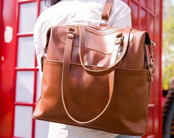 Braune wandelbare Rucksack Geldbörse Wandelbare Tragetasche Frauen