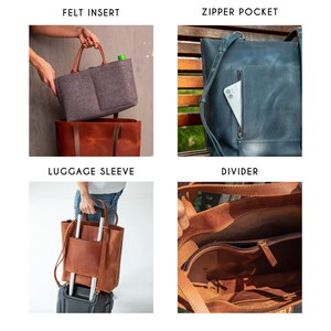 Small Dark Brown Leather Convertible Backpack Purse image 10