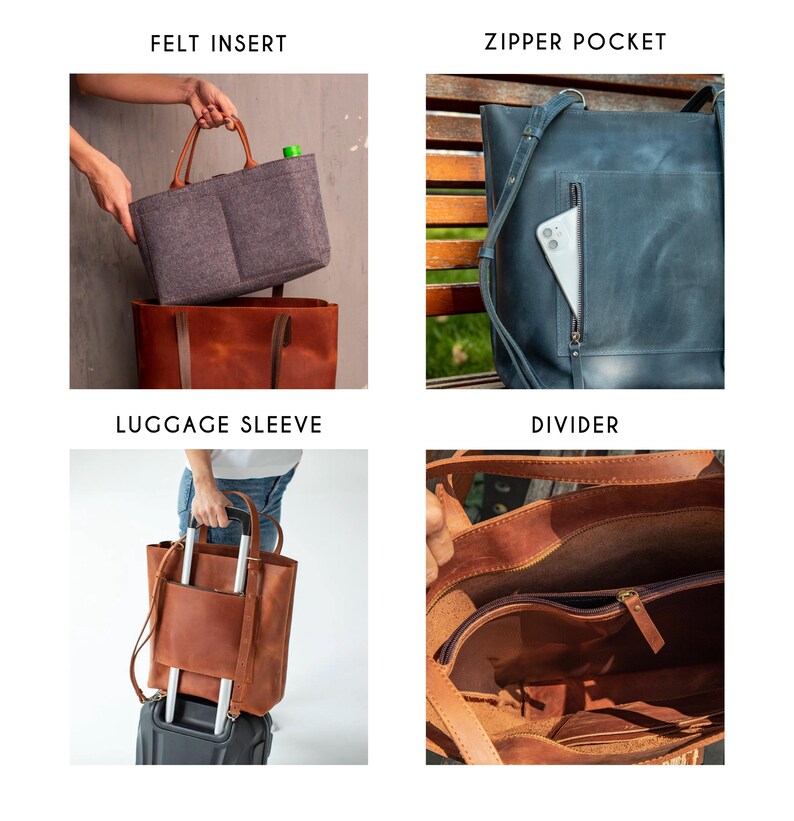 Small Dark Brown Leather Convertible Backpack Purse image 10