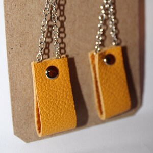 Leather Loop Rivet Earrings - Etsy