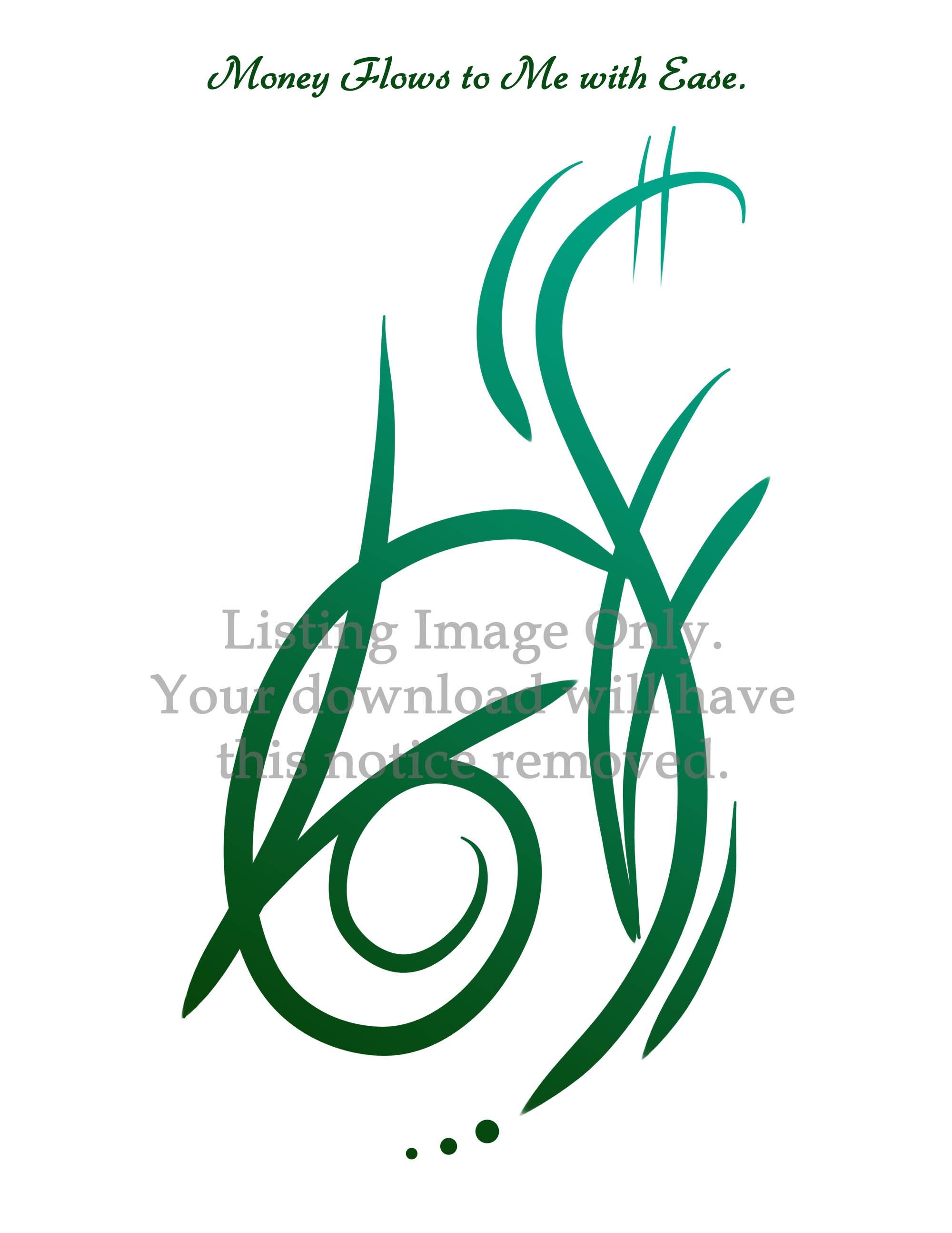 Sigil Art Money Flows To Me With Ease Digital Etsy