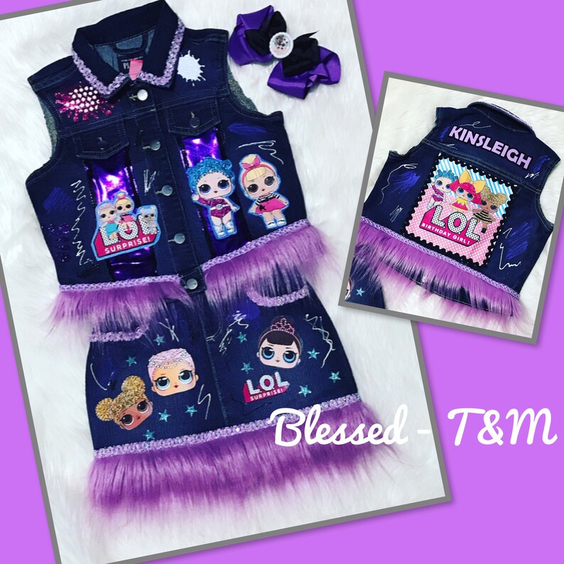 Lol inspired denim set Lol theme outfit Lol inspired custom Etsy