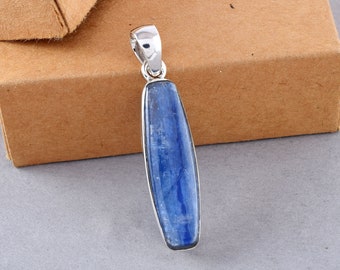 Natural Kyanite Pendant, Handmade Silver Pendant, 925 Sterling Silver Pendant, Gift for Her, Anniversary Pendant, Kyanite Gemstone Jewelry