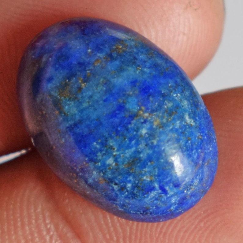 18162 Size 17x12x5.5 MM Pendant Stone Oval Shape Jewellery Making Flat Back Side Lapis Natural Blue Lapis Lazuli Cabochon Ring Stone