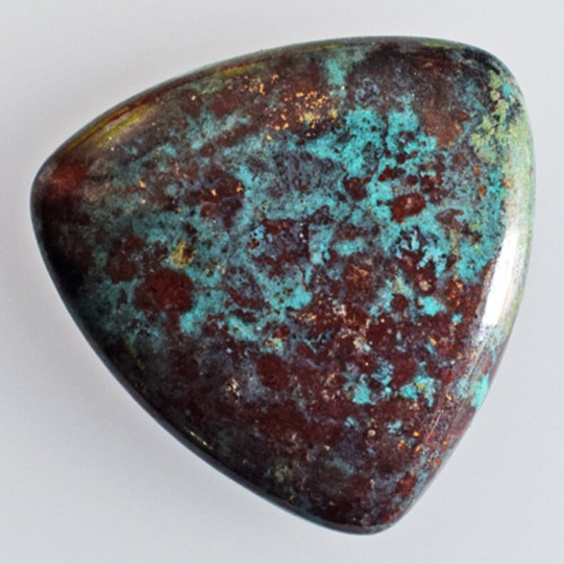 Jewellery Making Size 21x21x3 MM Stone For Pendant Handmade 20023 Trillion Shape Natural Red Green Sonora Jasper Cabochon Smooth Jasper