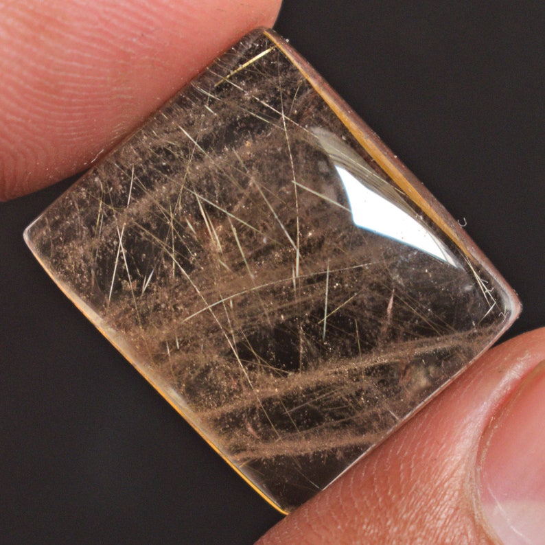 Handmade 23787 Transparent Golden Rutilated Natural Golden Rutile Quartz 4 Piece Lot Cabochon From Brazil Smooth Polished Jewelry Making