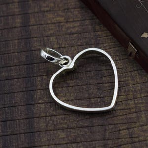 Blank Setting Pendant Collet 5x5 MM to 30x30 MM Heart Shape Gemstone Bezel Cup Blank Collet Pendant 925 Silver Sterling Silver Blank Collet