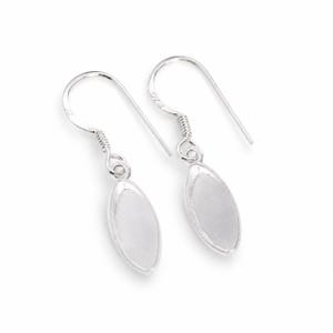 Brincos em Prata de Lei 925 com Aro em Formato de Marquise, Acessórios para Joalheria no Atacado, Molduras para Pedras Preciosas em Formato de Marquise de 2x4 a 12x24 mm