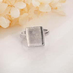 925 Sterling Silver Blank Setting Ring Collet 4x6 To 20x30 MM Rectangle Shape Gemstone Bezel Cup Blank Sterling Silver Square Gemstone Set