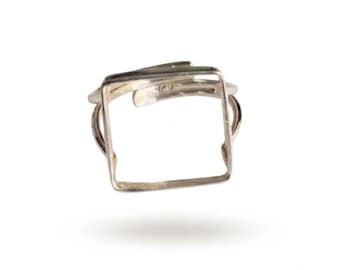 Vierkante bezel ring blanco setting 925 sterlingzilver 3 x 3 tot 30 x 30 mm achterkant open vierkante vorm cabochon setting bezel cup DIY handgemaakte sieraden