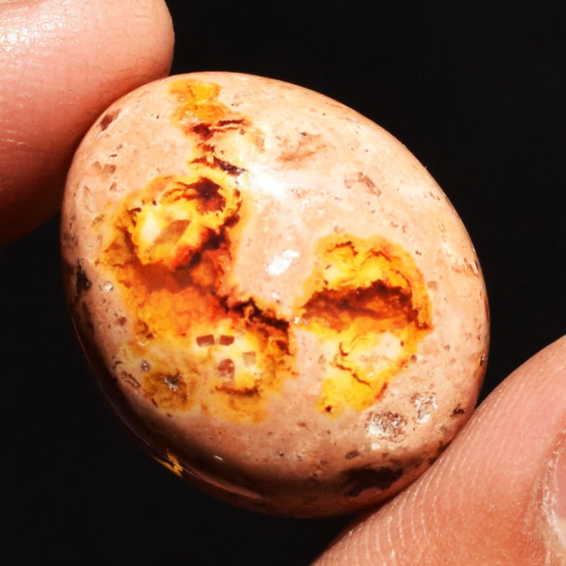 Natural Mexican Fire Opal Cabochon Crafts Size 23x18x8.5 MM Jewellery Making Gemstone Pendant Stone Opal Suppliers Oval Shape 17794