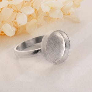 925 Sterling Silver Round Blank Bezel Cup Ring, 3x3 to 30x30mm Round, Blank Ring Setting, Wholesale DIY Ring Flat Back, Perfect For Cabochon