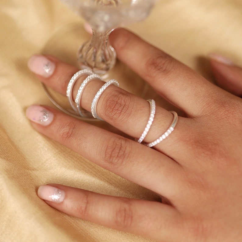 This beautiful elegant minimalist gold plated ring handmade of 925 sterling silver and studded with natural moissanite gemstone. Best jewelry gift for women and girls. Best selling item of my shop. minimalist ring, minimalist jewelry, gift for her