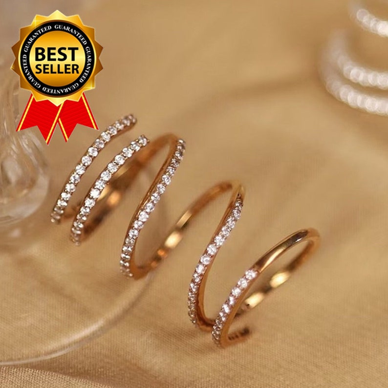 This beautiful elegant minimalist gold plated ring handmade of 925 sterling silver and studded with natural moissanite gemstone. Best jewelry gift for women and girls. Best selling item of my shop. minimalist ring, minimalist jewelry, gift for her