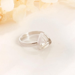 925 Sterling Silver Trillion Cup Ring, Handmade Bezel Cup Open Blank Ring, Setting For Making Ring 3x3 MM To 30x30 MM, Silver Triangle Cup