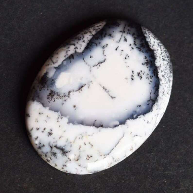 Pendant Stone Attractive Genuine Mexican Dendrite Opal Oval Cabochon Loose Semi Precious Size 51X36X7 MM Jewellery Making Supplies 7609
