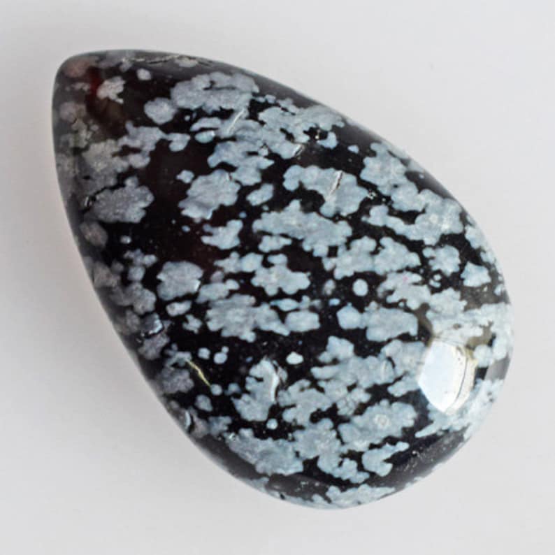 Natural Snowflake Jasper Cabochon Pear Shape Size 30x19x8 Etsy