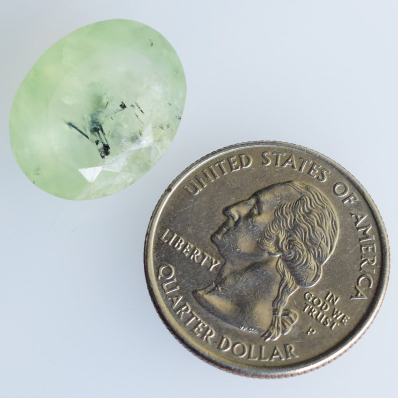 Size 19x15x8 MM Jewellery Making Natural Prehnite Gemstone 23061 Oval Shape Wholesale Price Faceted Cut Handmade Ring Pendant Stone