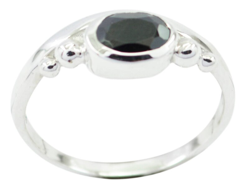 Solid Silver Rings -Black Ring Greatest Jewellery Gemstone Rings Black Onyx Rings Gift For Halloween- Handmade Rings Sz Us 4-12