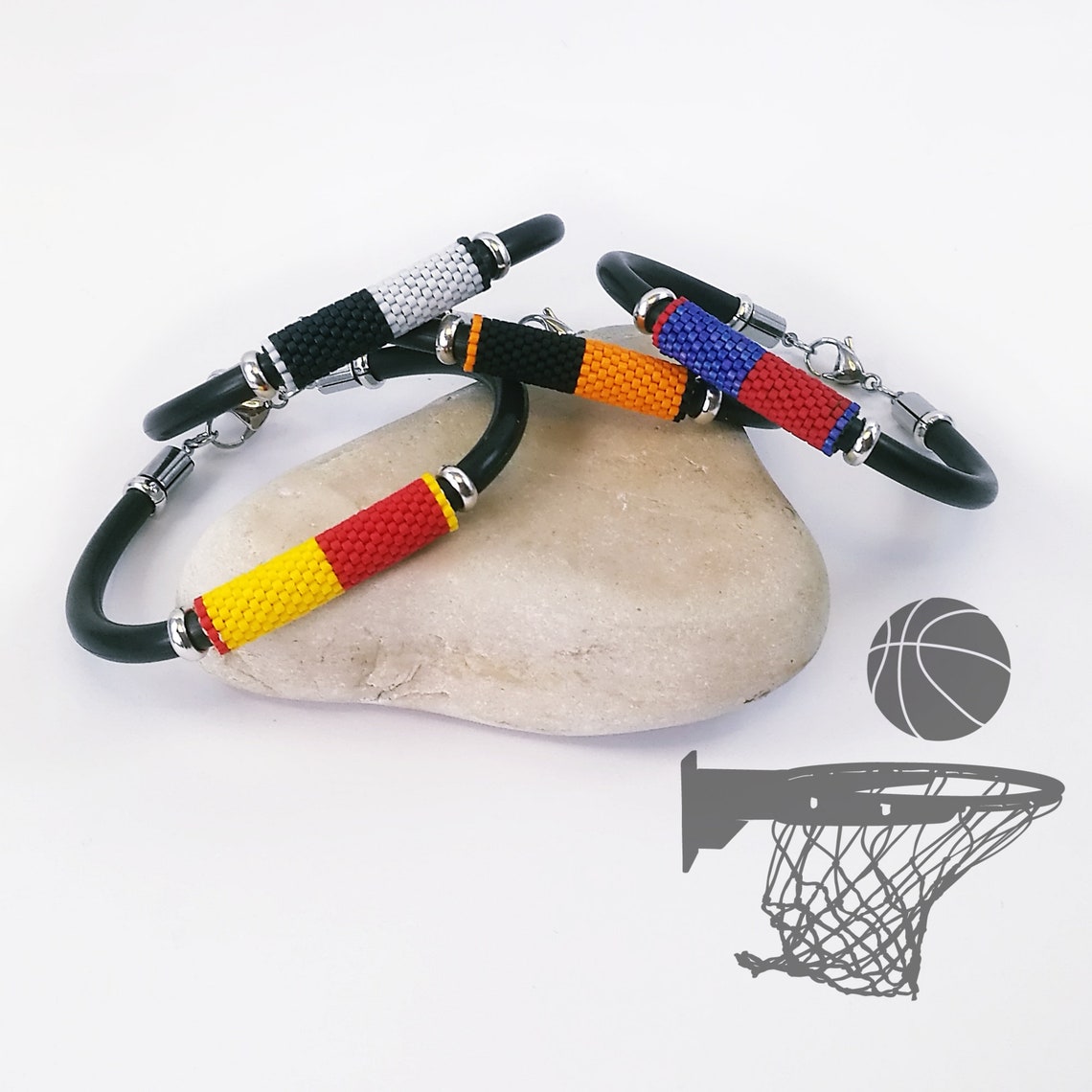 Sports Team Bracelets With Beads and Steel Gift for Player or Etsy