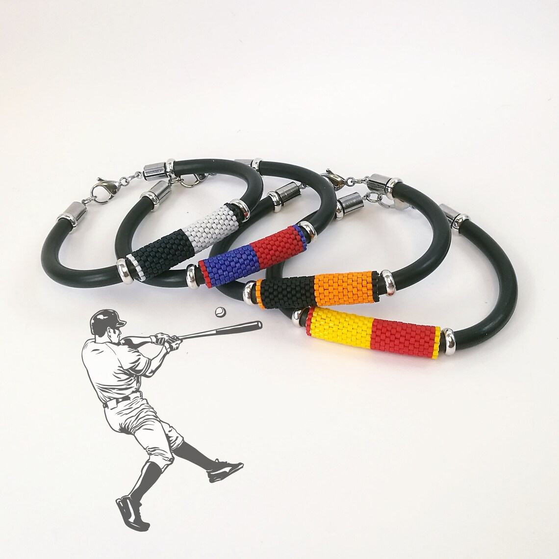 Sports Team Bracelets With Beads and Steel Gift for Player or Etsy